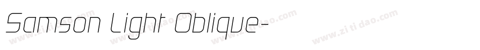 Samson Light Oblique字体转换